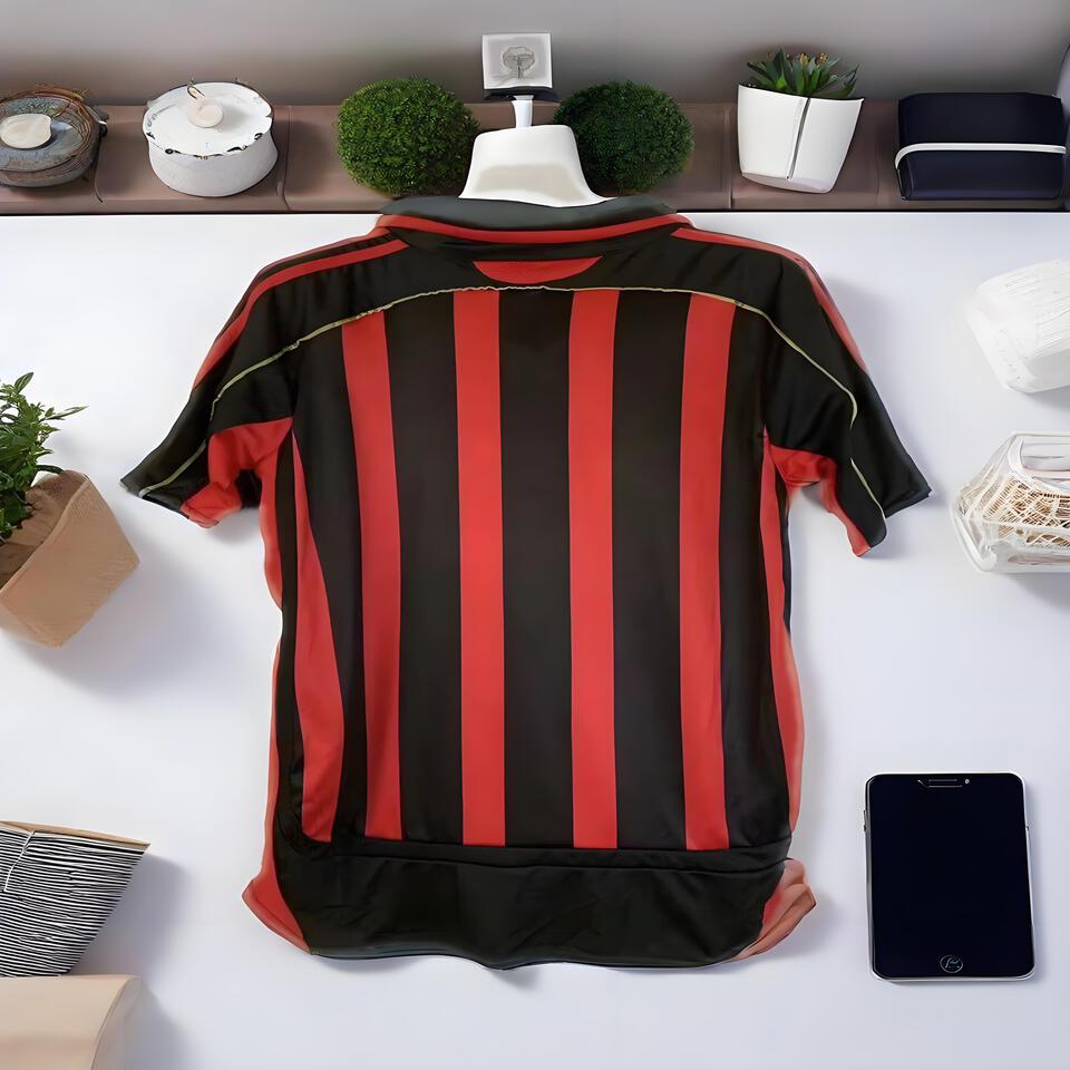 AC Milan Black Red Jersey - Lightweight Football Shirt for Men & Women