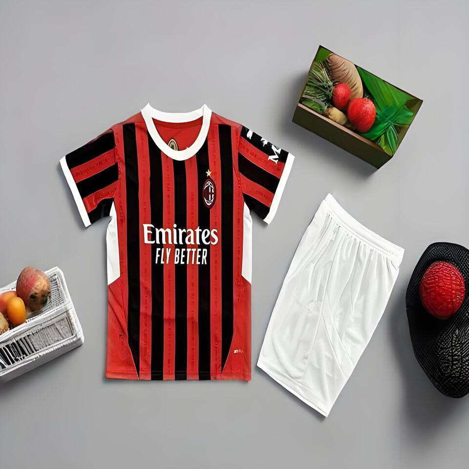 AC Milan Home Jersey 2024-2025 - Unisex Football Shirt, Shorts & Socks Set