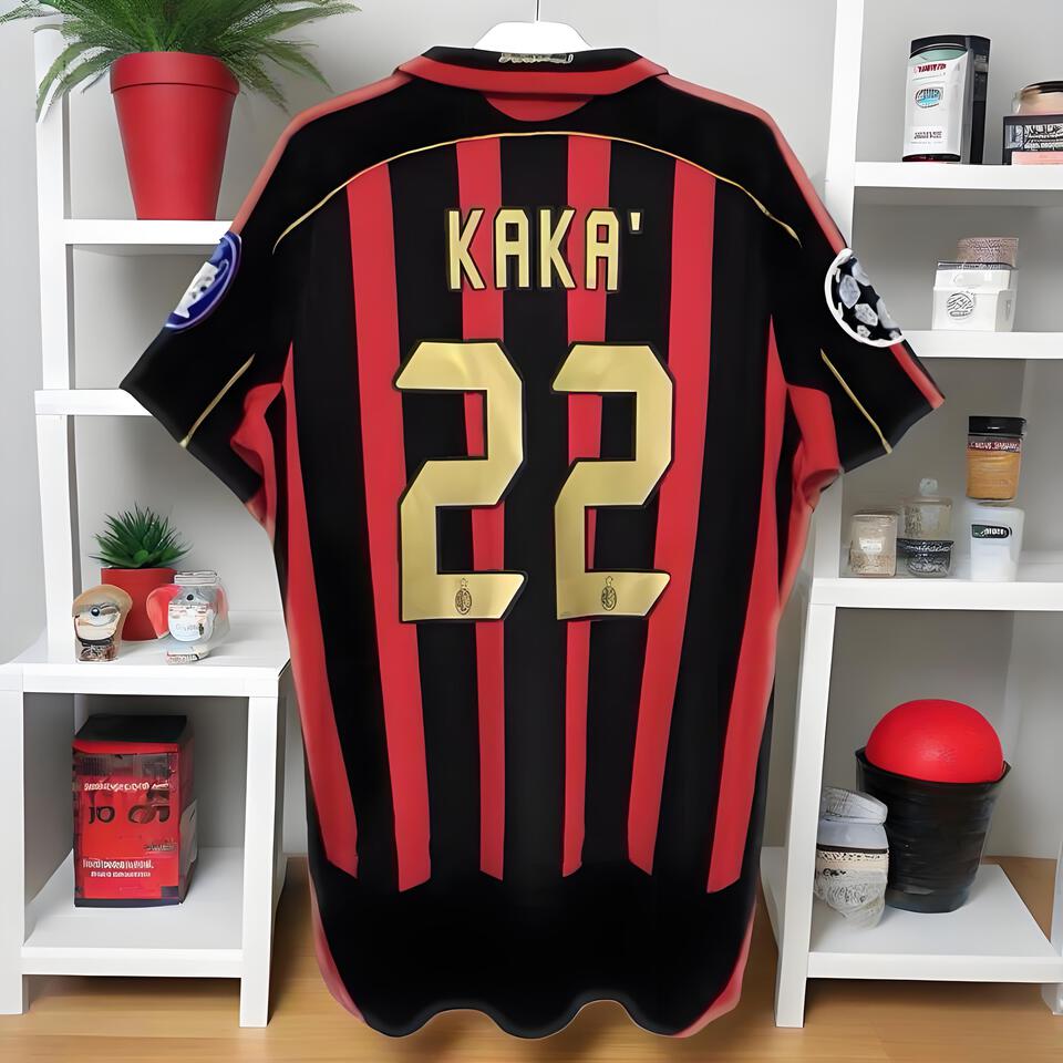AC Milan Kaka Red Black Jersey: Official Football Shirt