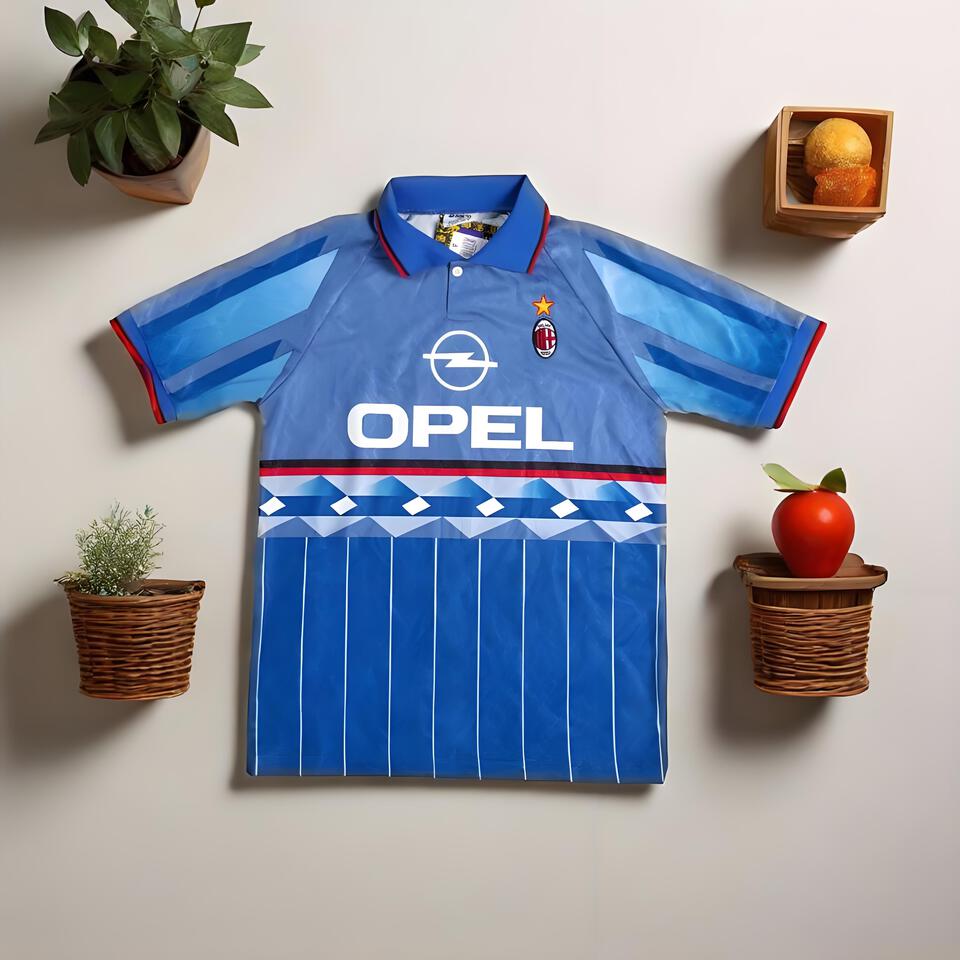 AC Milan OPEL Vintage Short Sleeve Shirt - Breathable, Comfortable Retro Tee