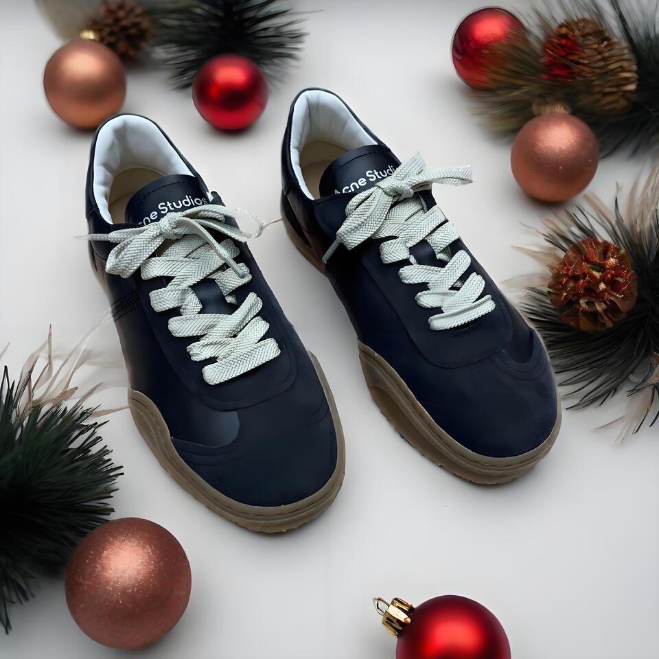 Acne Studios Black Leather Sneakers | Classic Designer Shoes