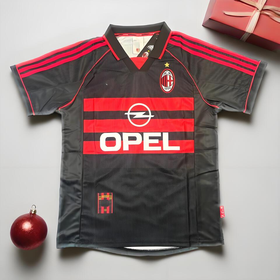 Adidas AC Milan Home Jersey 2024-25 Black Red Football Shirt
