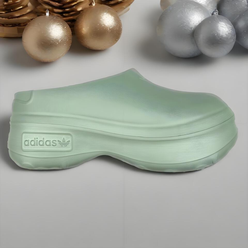 adidas Adilette Clogs | Mint Green EVA Platform Slides