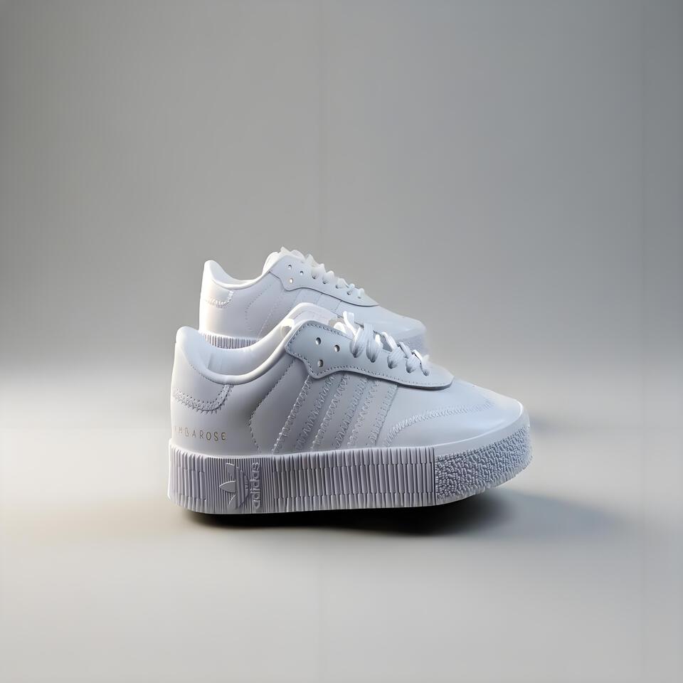 Adidas Amberose Pure White Leather Sneakers for Women | Classic Low Top