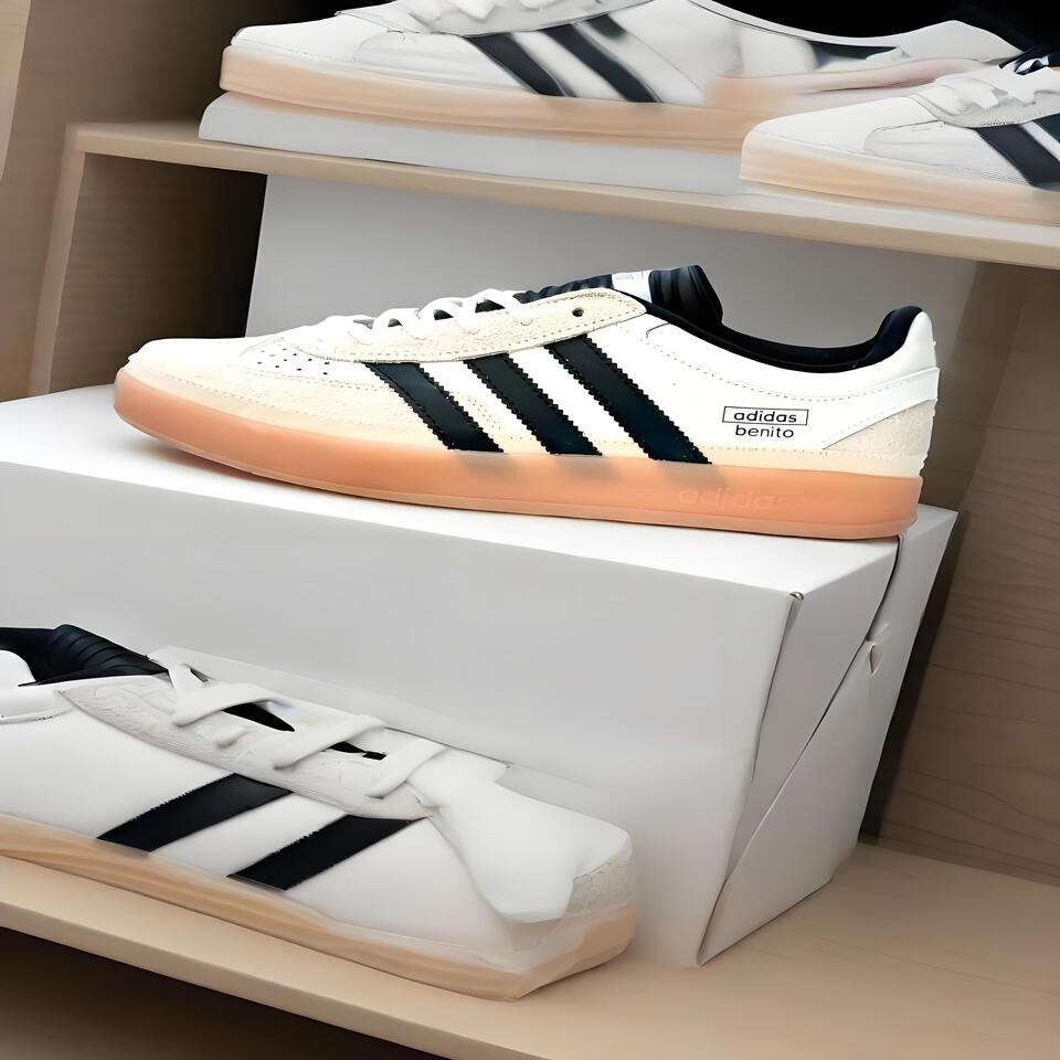 adidas Benito Off White Black Gum Retro Sneakers