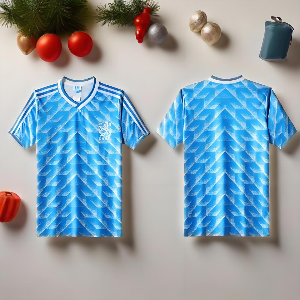 Adidas Blue White Football Jersey | Classic Soccer Uniforms & Shirts