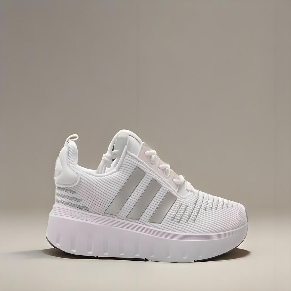 Adidas Bounce Knit Grey White Breathable Casual Sports Shoes