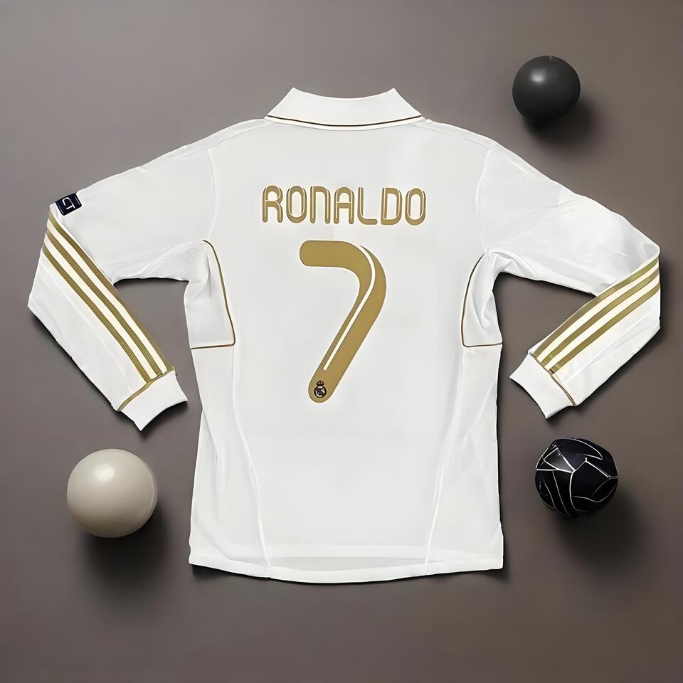 Adidas Cristiano Ronaldo CR7 Long Sleeve Football Jersey, White