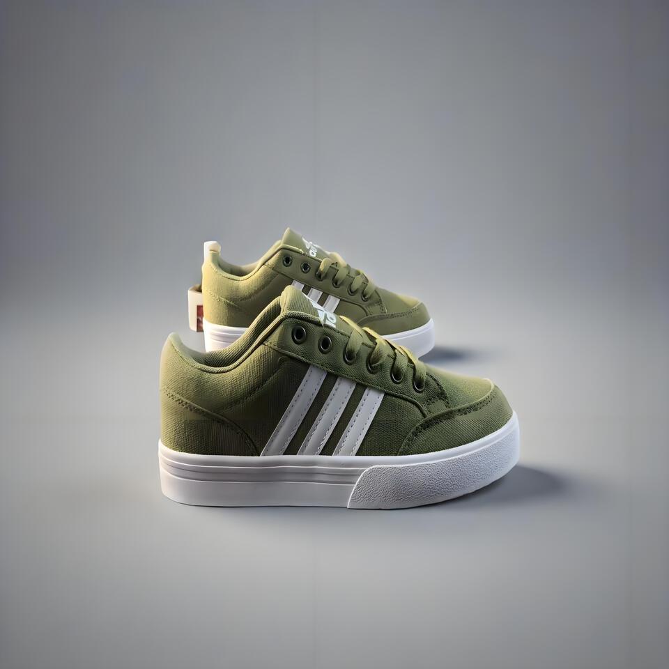 Adidas Daily 2.0 Olive Green Canvas Sneakers