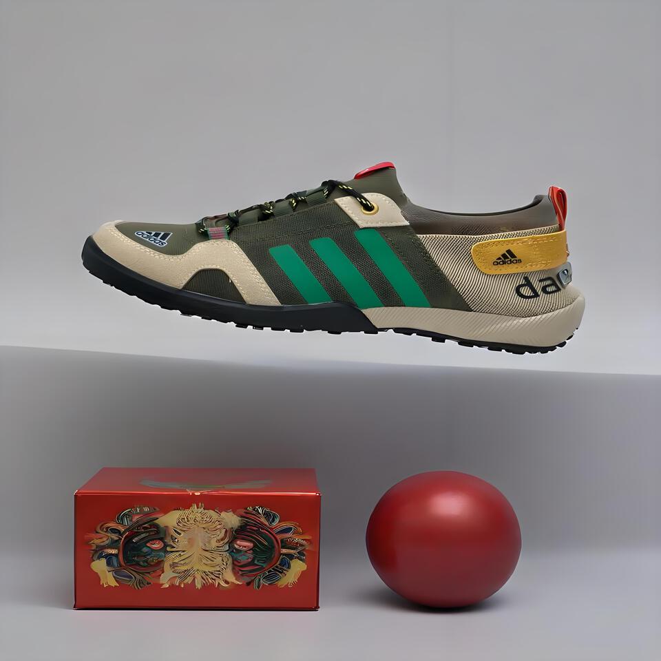 Adidas Dar Outdoor Olive Green Beige Canvas Non-Slip Sports Sandals