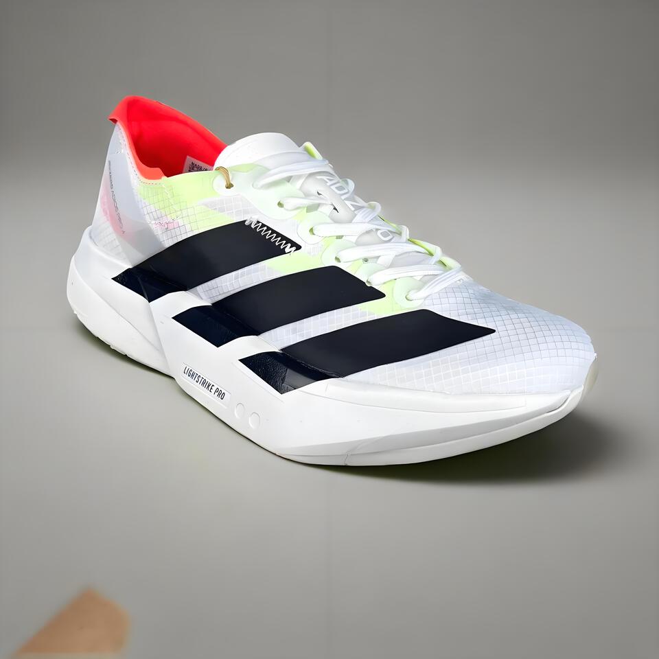 Adidas D.O.N. Issue Basketball Shoes White Black Fluorescent Yellow Pink Gradient Lightweight Cushioned