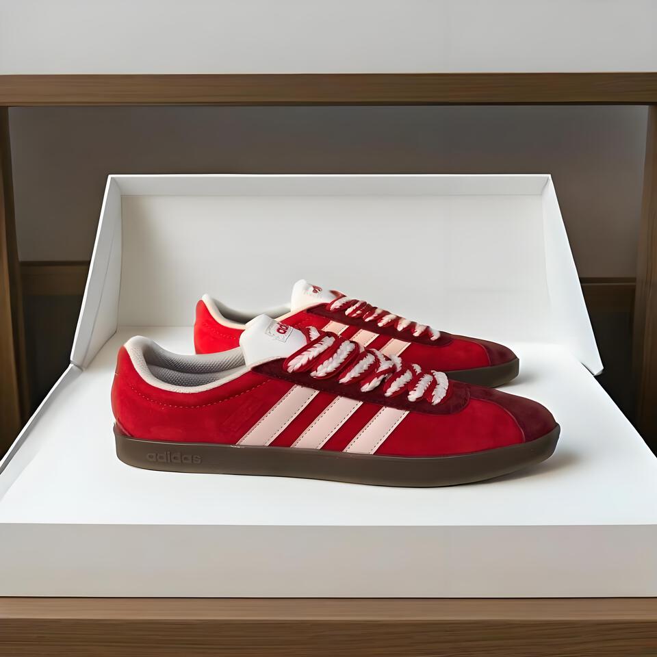 adidas Gazelle Red Suede Leather Retro Sneakers