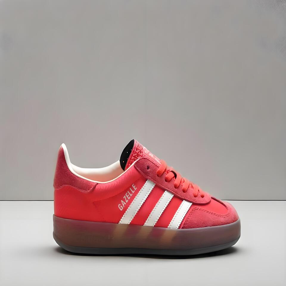adidas Gazelle Red White Suede Classic Vintage Sneakers