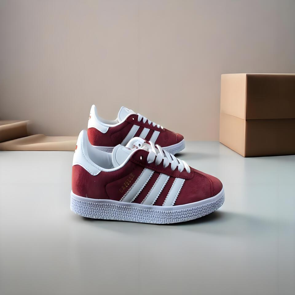 Adidas Gazelle Red White Suede Retro Sneakers Classic