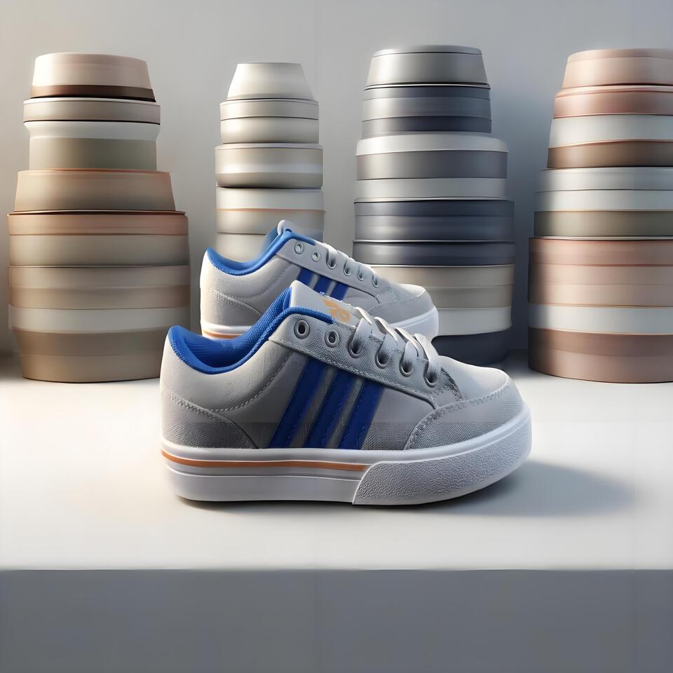 Adidas Grey Blue Low Top Canvas Sneakers Unisex