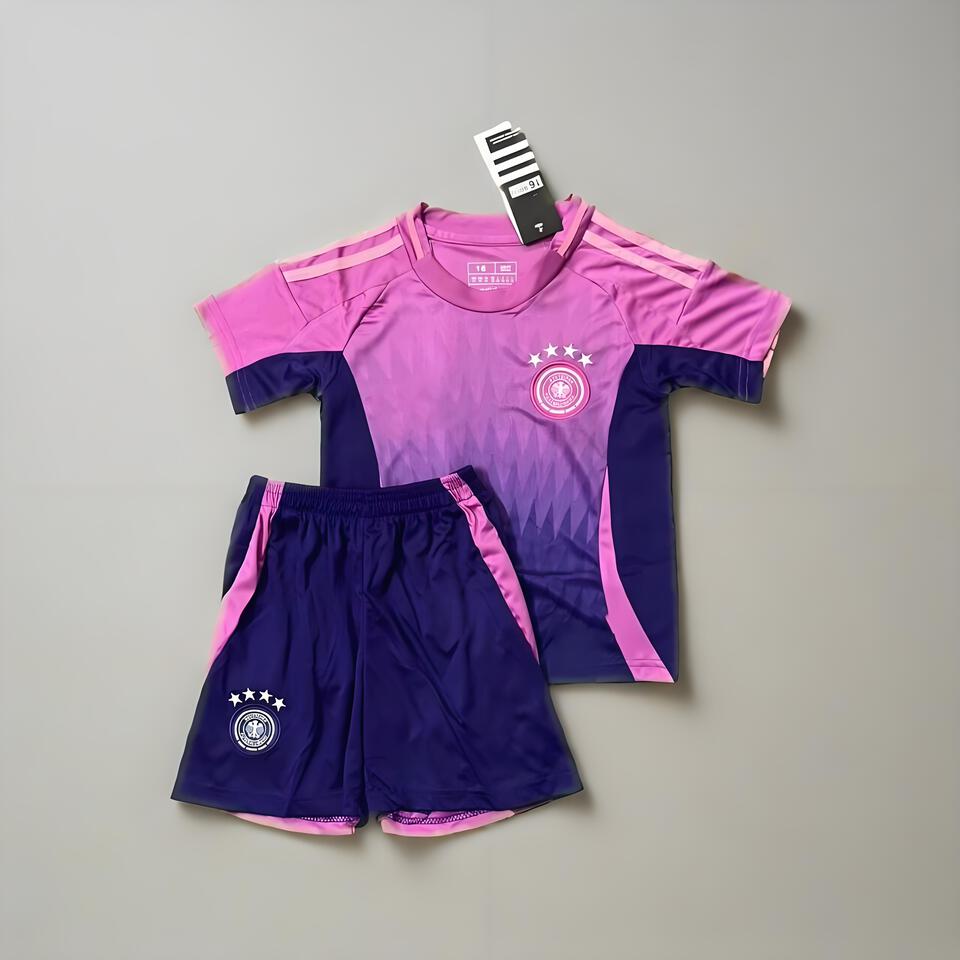 Adidas Kids Football Kit Pink Purple Navy Blue Breathable Sports Trend