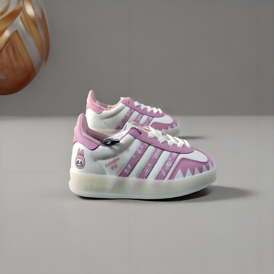 Adidas Lebara Pink White Canvas Shoes Women's Casual Sneakers