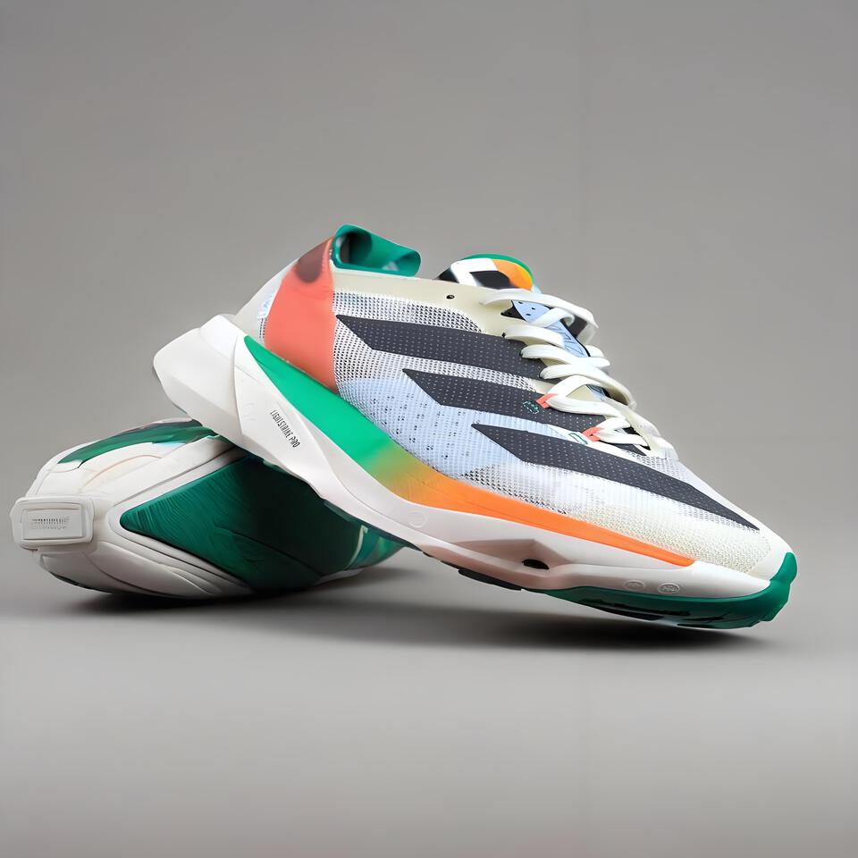 Adidas Lightstrike Pro Gradient Orange Green Mesh Cushioned Running Shoes