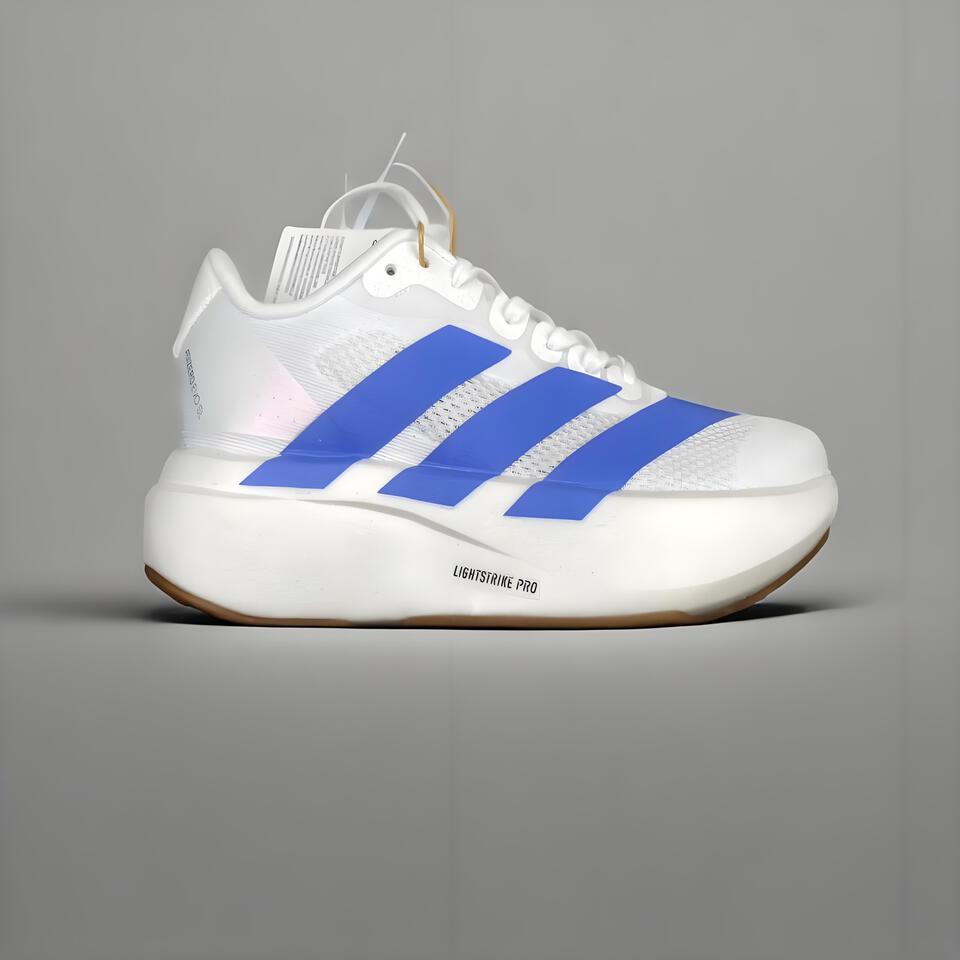 Adidas Lightstrike Pro White Blue Breathable Cushioned Durable Running Shoes
