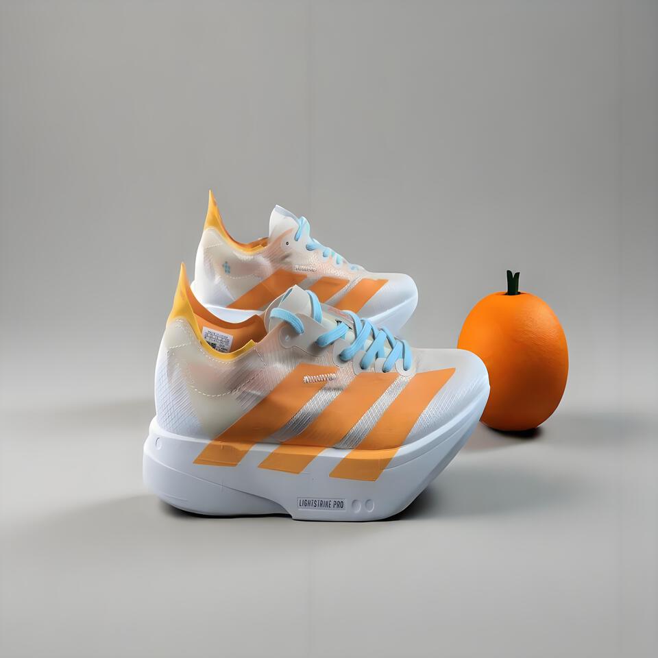 Adidas Lightstrike Pro White Orange Blue Breathable Running Shoes