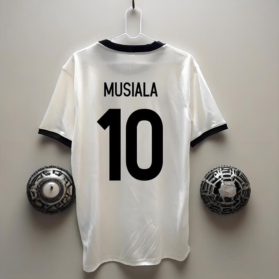 adidas Musiala 10 Football Jersey, Breathable Quick-Dry White Soccer Shirt