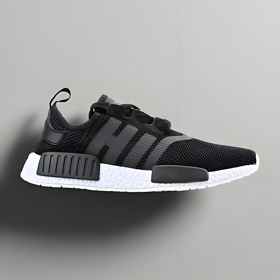 adidas NMD_R1 Black Grey Mesh Breathable Running Shoes