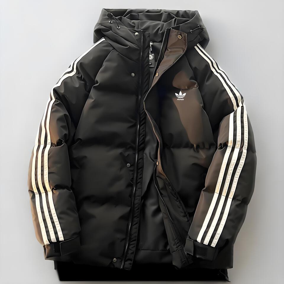 Adidas Originals Black Puffer Jacket Unisex Warm Windproof