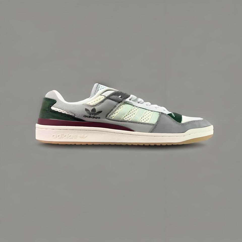 adidas Originals Forum Low Grey Green Suede Retro Sneakers