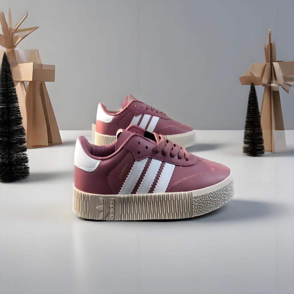 adidas Originals Samba Leather Sneakers | Pink White | Retro Fashion Shoes