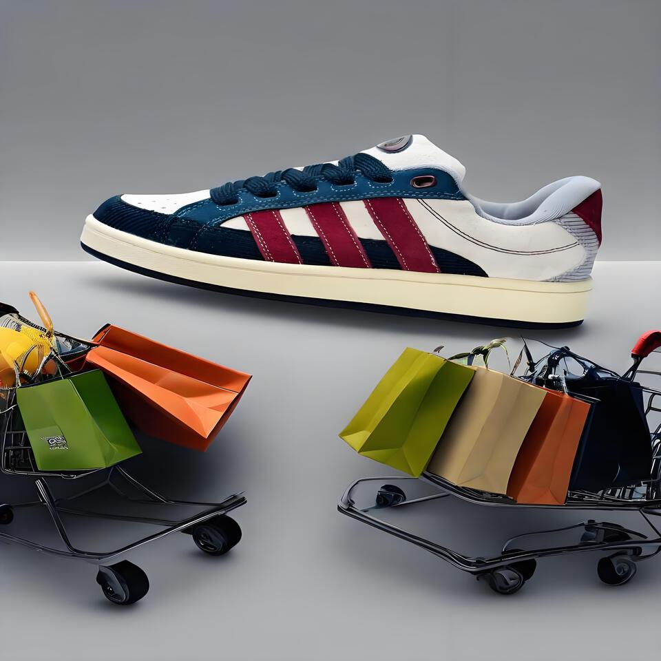 Adidas Originals Suede Corduroy Low Top Sneakers in Cream Navy Burgundy