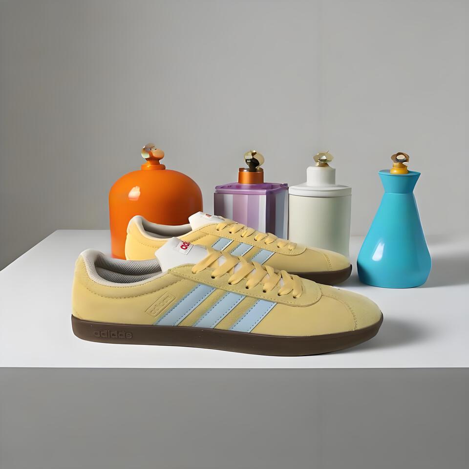 Adidas Originals Suede Retro Sneakers in Butter Yellow