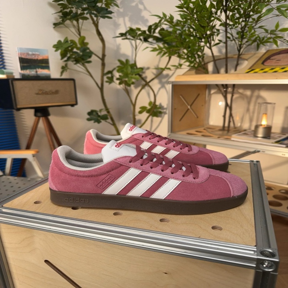 adidas Originals Suede Retro Sneakers in Pink White Brown