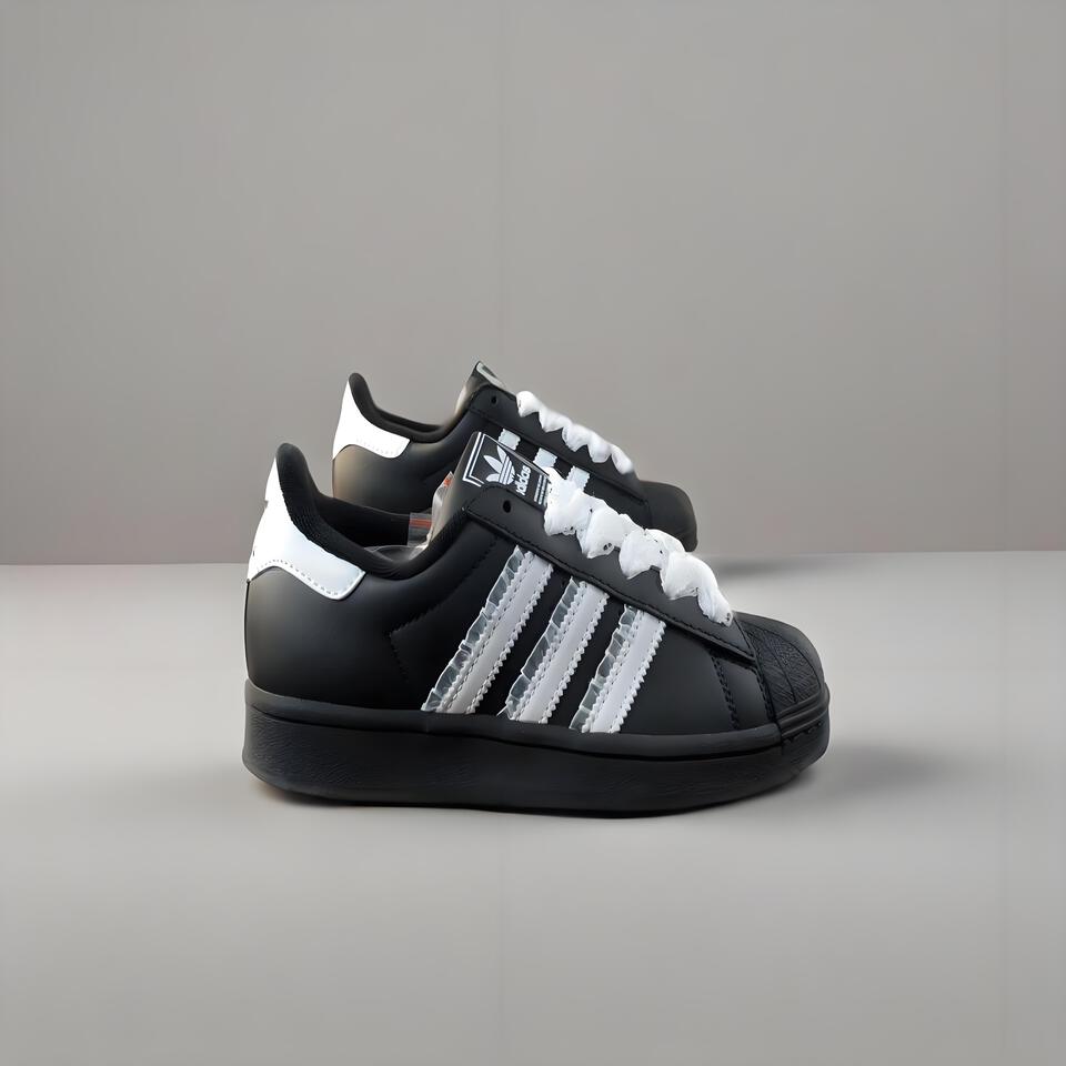 adidas Originals Superstar Black White Shell Toe Sneakers