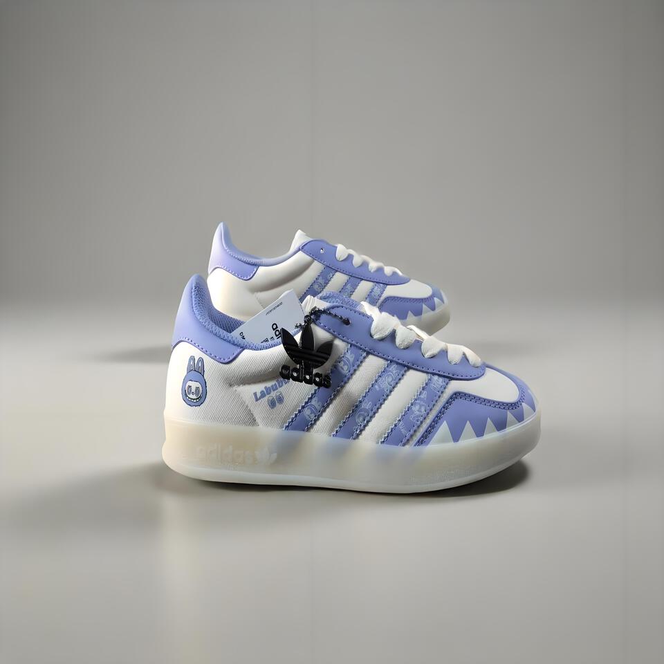 adidas Originals x Labubu Retro Sneakers White Purple