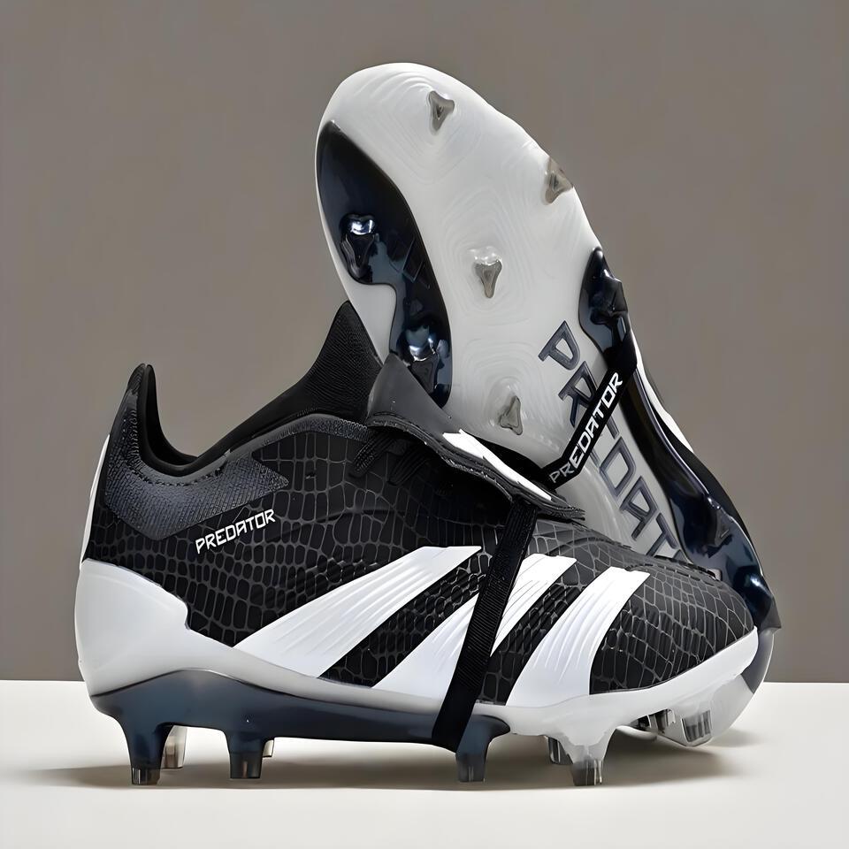 Adidas Predator Black White Crocodile Pro Soccer Cleats