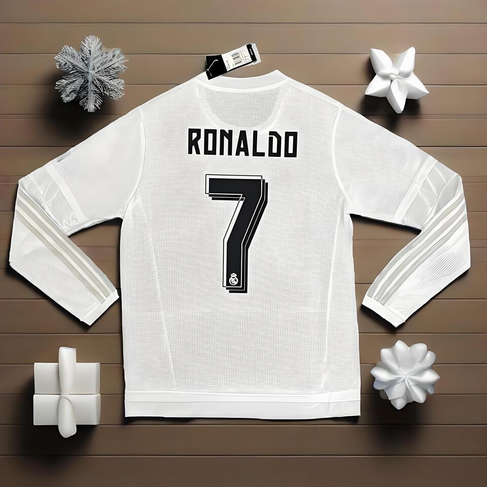 Adidas Real Madrid White Football Jersey, Authentic Home Kit, Men's Sports Soccer Shirt