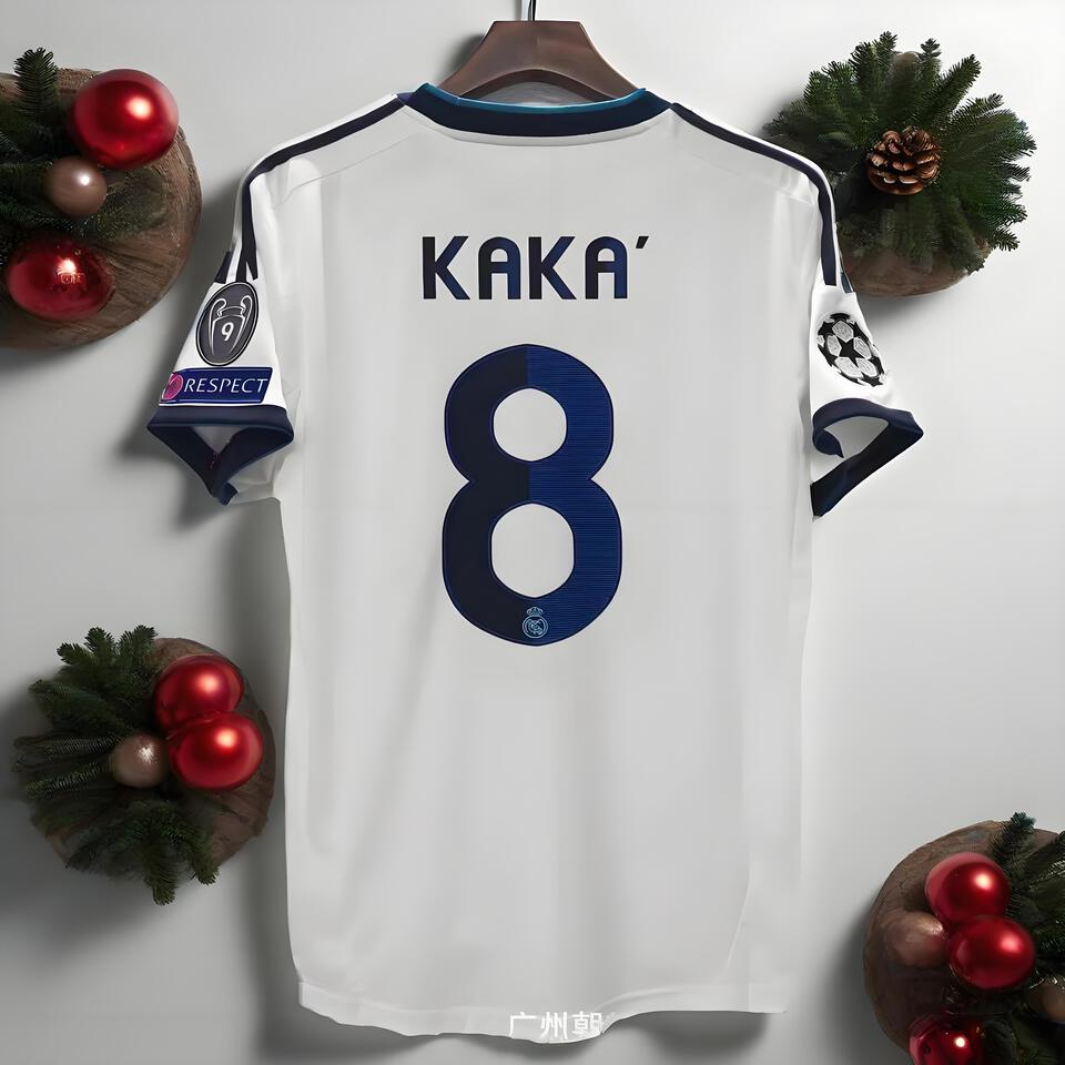 Adidas Real Madrid White Kaka 8 Breathable Football Jersey