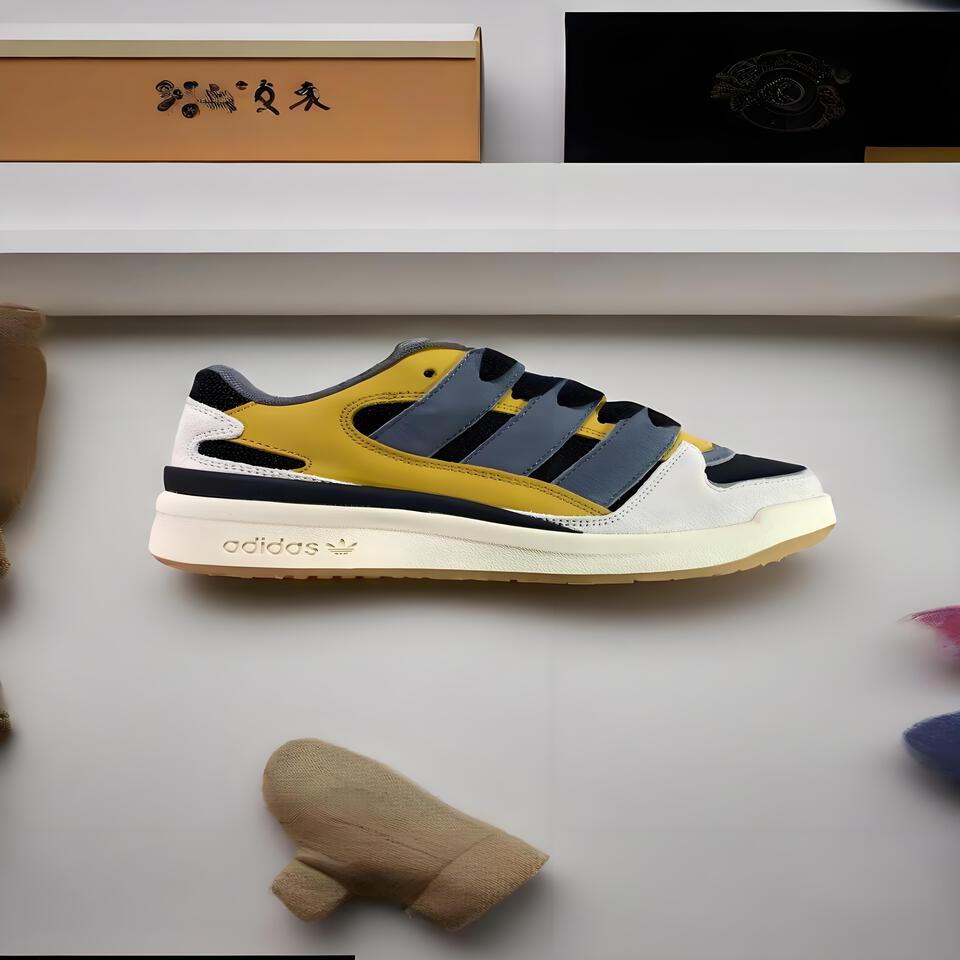 adidas Retro Yellow Grey Platform Sneakers