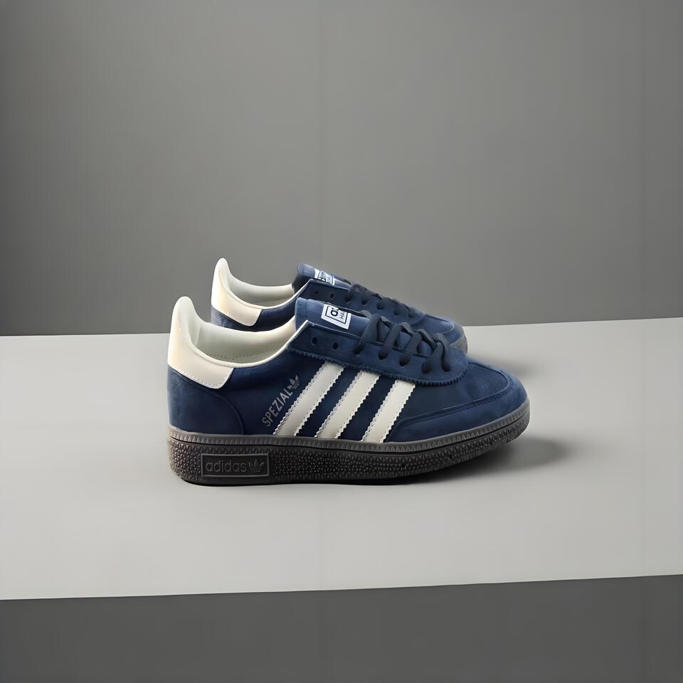 Adidas Spezial Retro Blue White Suede Unisex Sneakers Breathable Durable