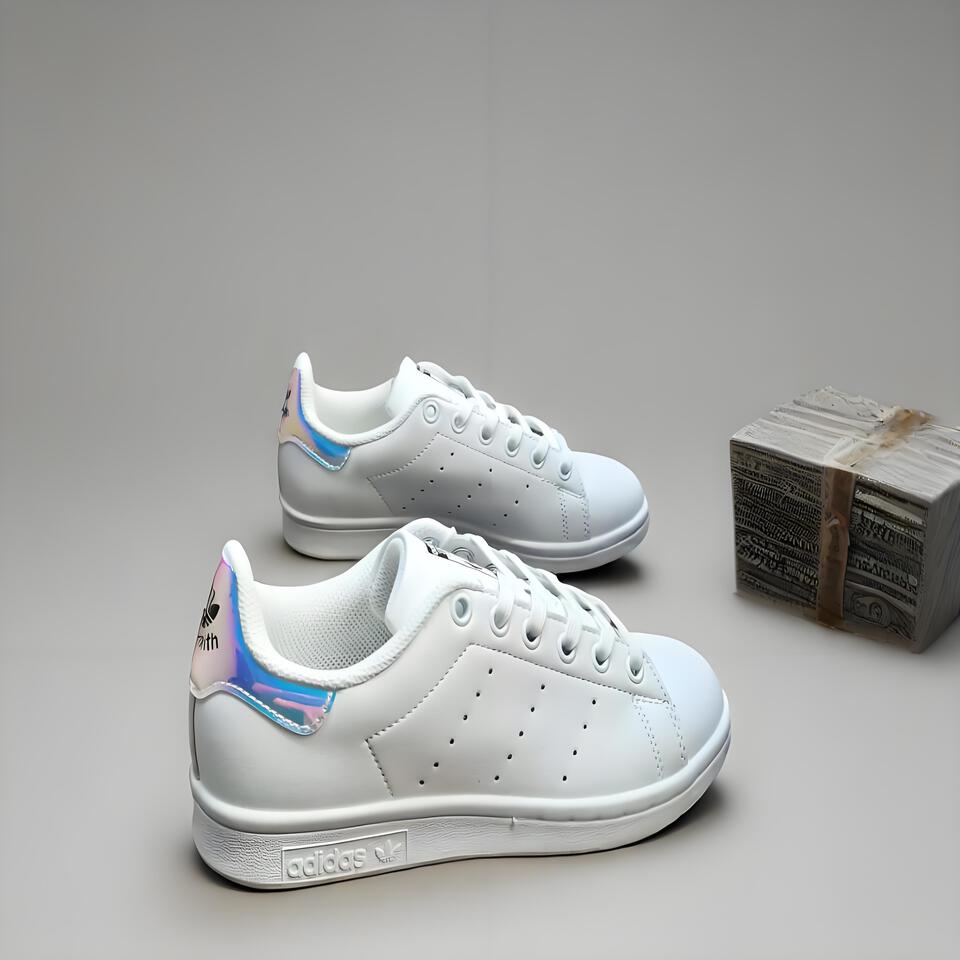 adidas Stan Smith White Iridescent Laser Retro Tennis Shoes