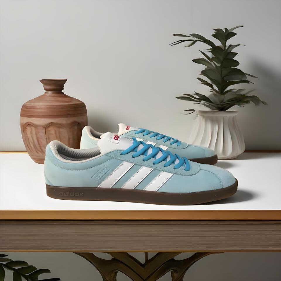 adidas Suede Retro Sneakers Blue White Brown