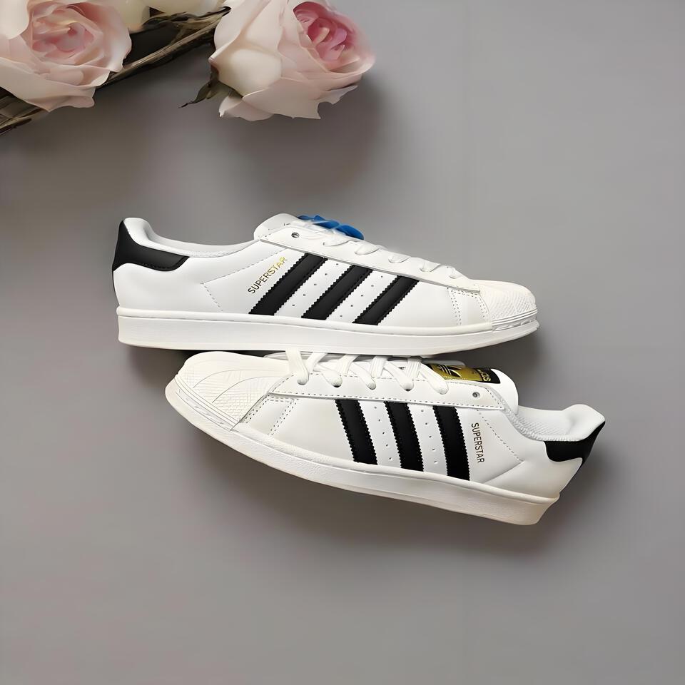 Adidas Superstar Classic White Black Shell Toe Sneakers