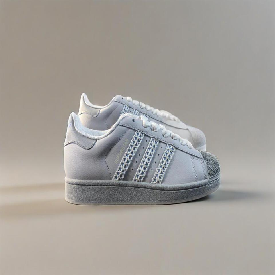 Adidas Superstar Grey Knit Men's Women's Casual Sneakers Shoes