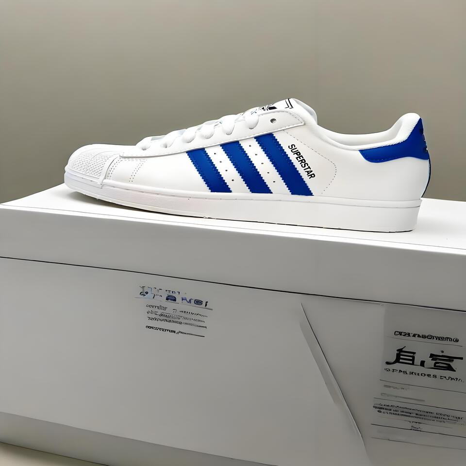 Adidas Superstar Vintage Blue White Shell Toe Sneakers