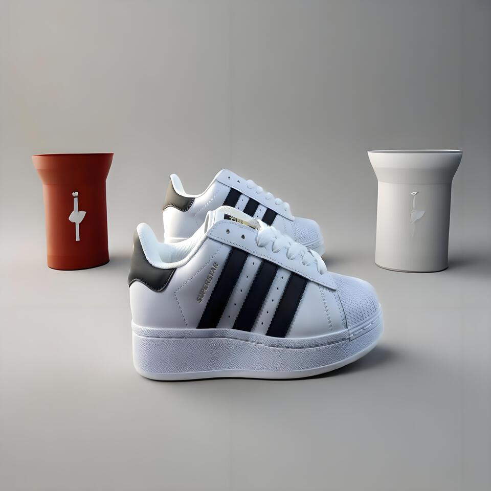 Adidas Superstar White Black Shell Toe Sneakers