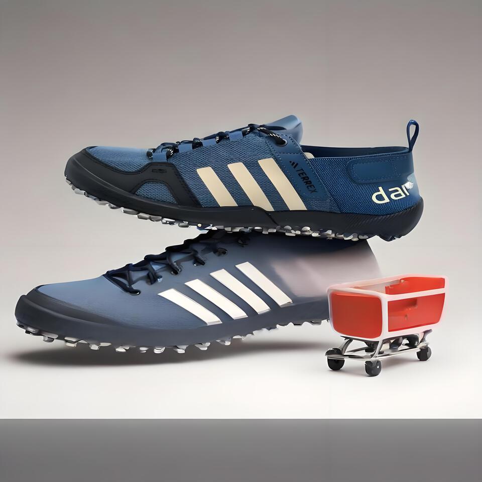 adidas TERREX Daro Hiking Shoes Men Women Blue Outdoor Trails Grip