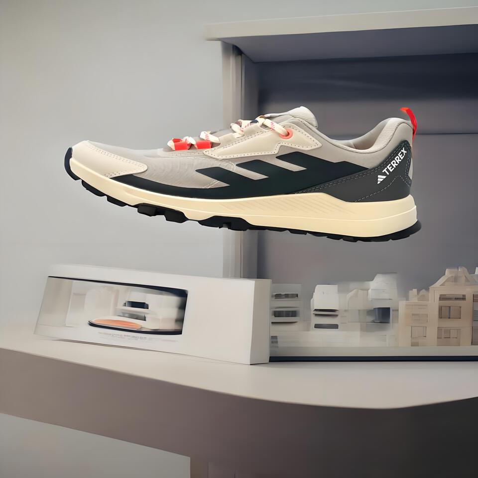 adidas TERREX Hiking Shoes: Slip-Resistant, White & Red