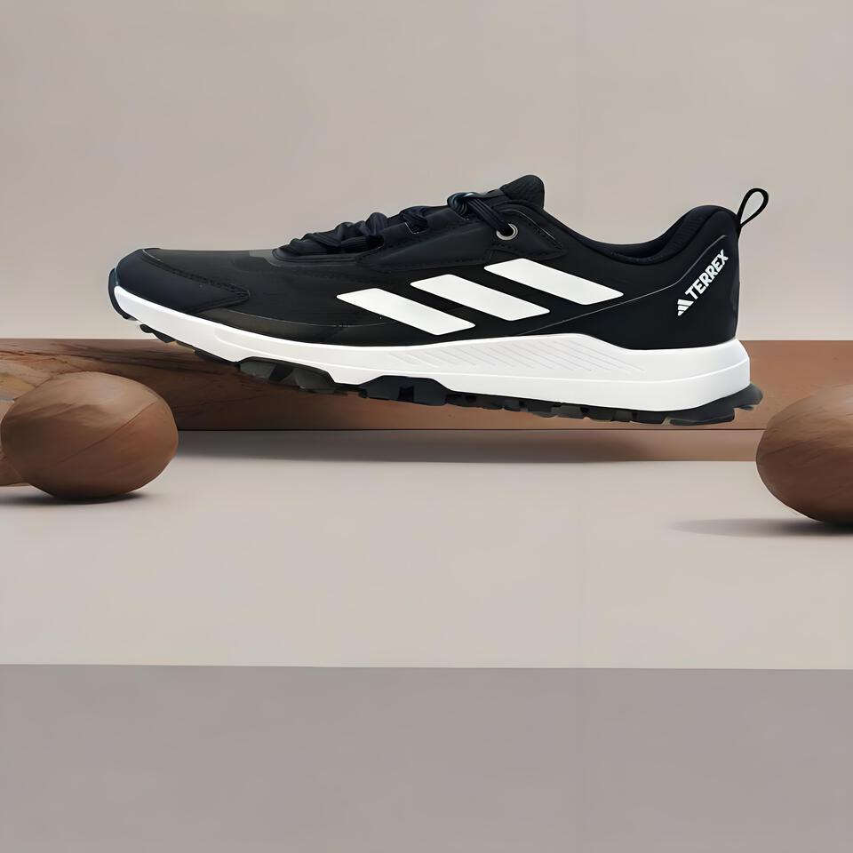 adidas TERREX Men's Black White Hiking Shoes: Non-Slip & Durable