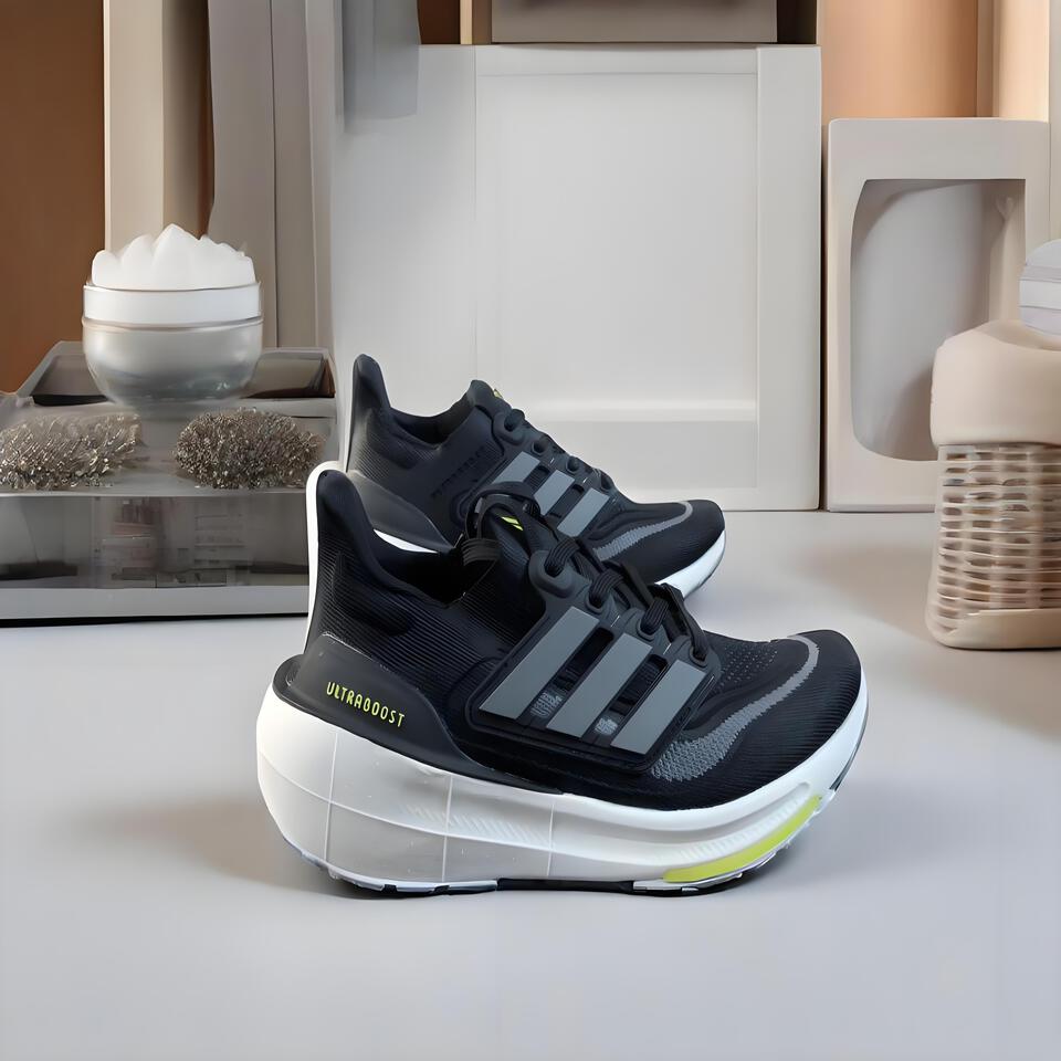 Adidas Ultraboost Black Grey Yellow | Men's Running Shoes