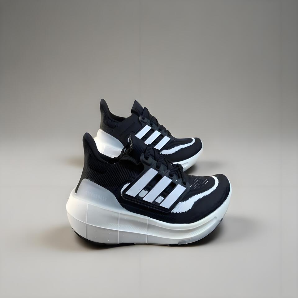 Adidas Ultraboost Black White Streamline Running Shoes